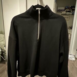 Mavi Women's Black Half-Zip Sweatshirt